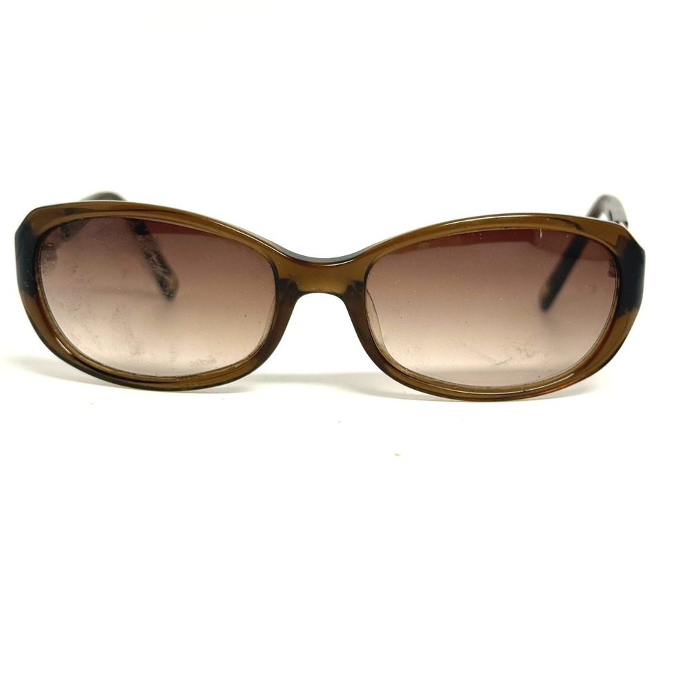 Nine West NW535S 210 Brown Tortoise Zebra Print Rectangle Sunglasses 53-17-135